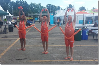 Your standard kazoo-playing land-based synchronized swimmers